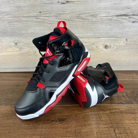 Jordan Flight Club 91 Bred GS Size Black White University Red